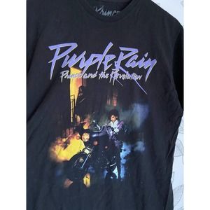 Prince Purple Rain Black T-shirt, Size L